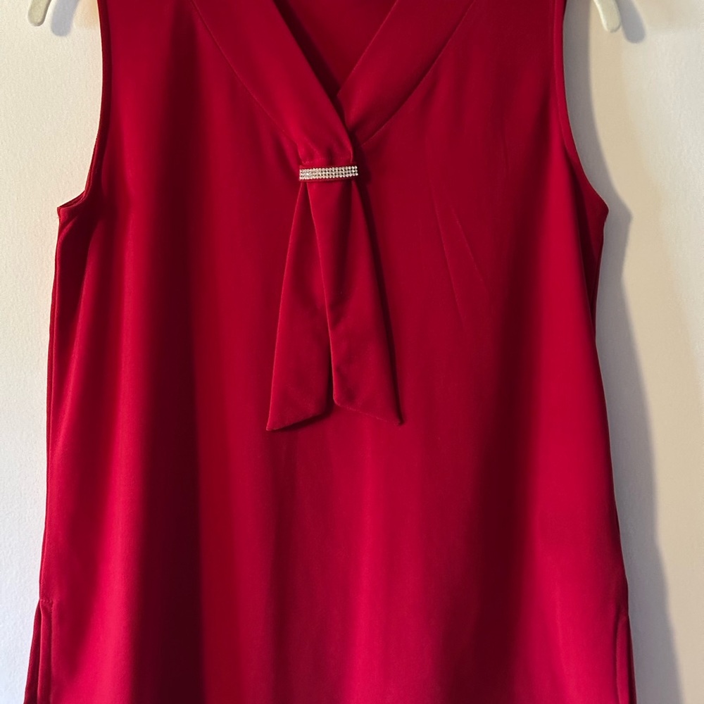 Scarlett Vibrant Red Sleeveless Top